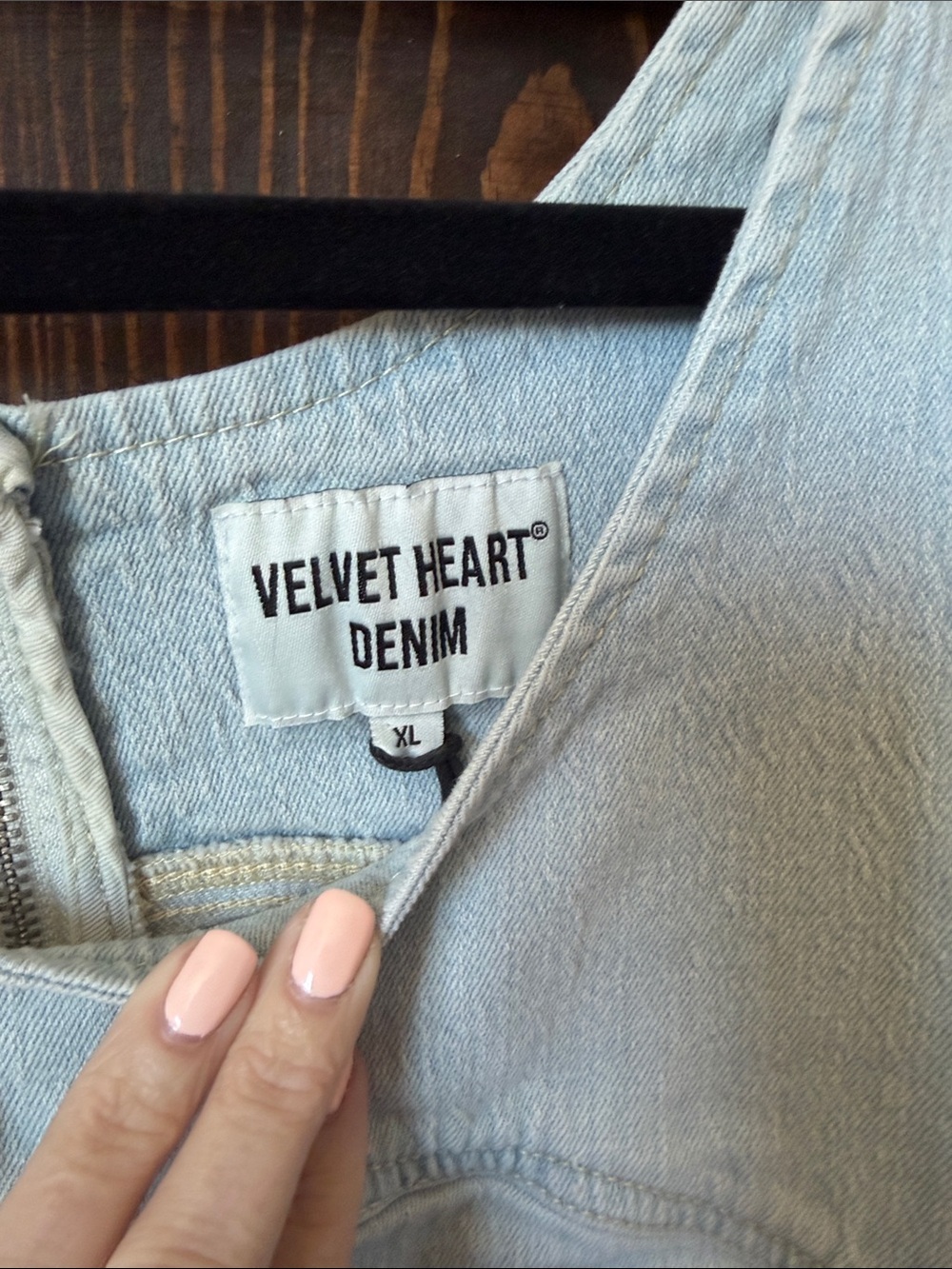 Velvet Heart Light Wash Denim Tank Top - Picture 2 of 9